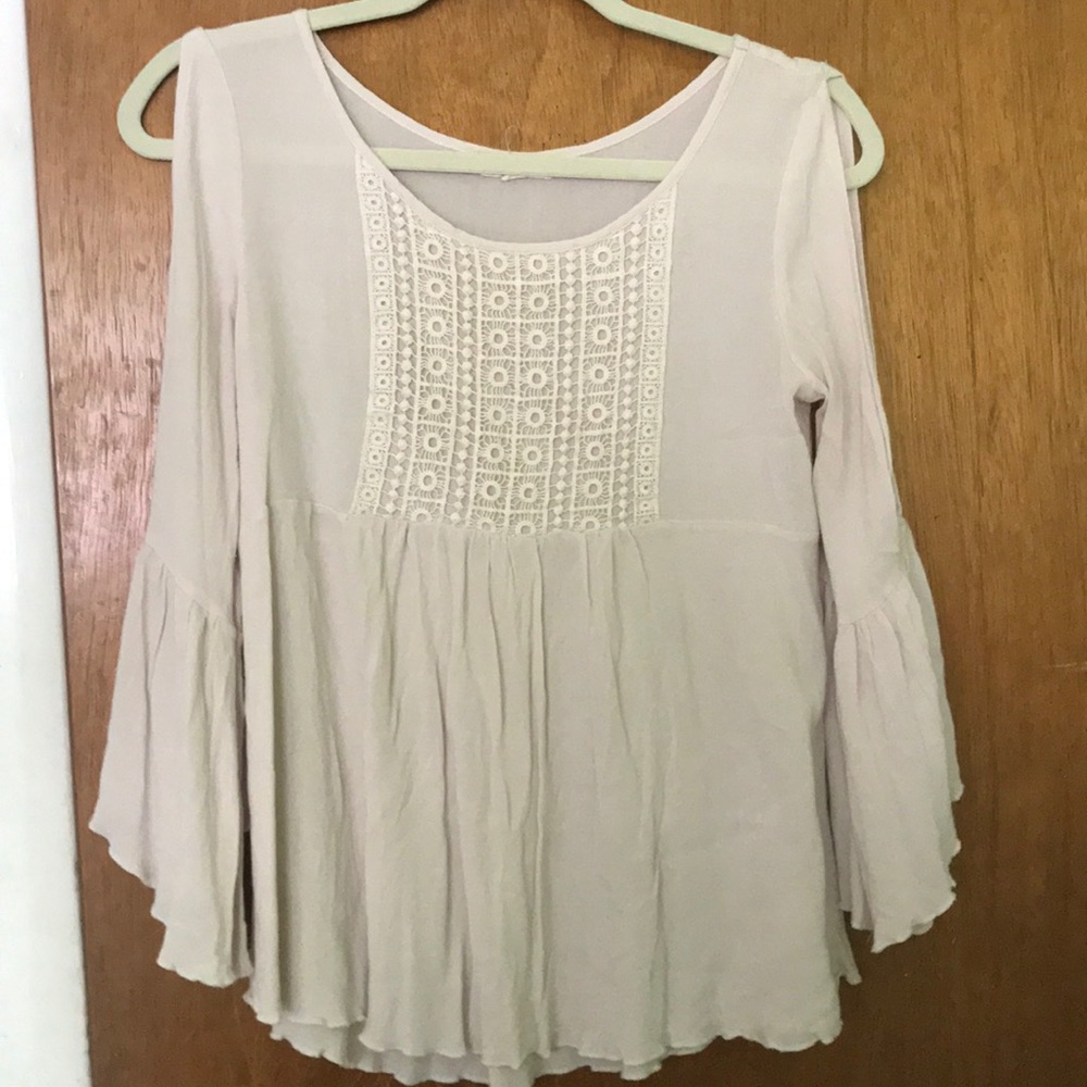Flowy cream colored top